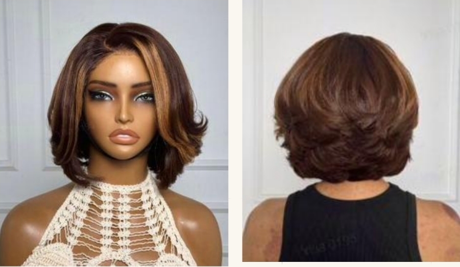 Bouncy bob wig 8 inches